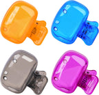 Hxezoc 4 Pack Travel Toothbrush Head Covers Toothbrush Protector Cap Brush Pod Case Protective Portable Plastic Clip for Household Travel, Business, School, Bathroom, Camping