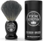 Viking Revolution Badger Hair Shaving Brush- Shave Brush for Wet Shave Using Shaving Cream & Soap- Best Shave of Your Life for Safety Razor, Double Edge Razor, Straight Razor or Shaving Razor