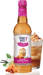 Jordan's Skinny Mixes Sugar Free Coffee Syrup, Vanilla Caramel Crème Coffee Flavoring Syrup, Zero Calorie Drink Mix, Lattes, Baking, Protein Shake or Cocktail, Dairy & Gluten Free, Kosher, 25.4 Fl Oz
