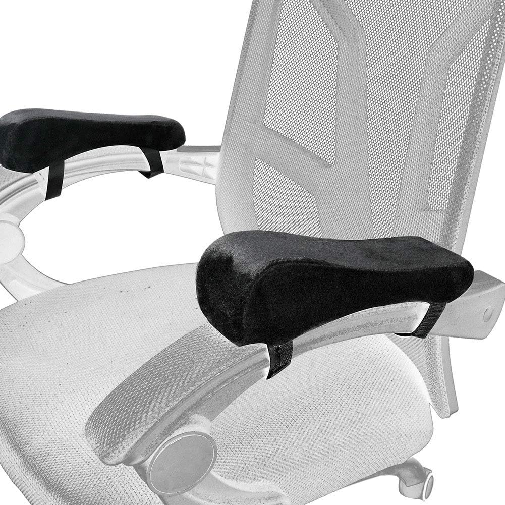 Office Chair Armrest Pads,1 Pair Ergonomic Armrest Pads, Memory Foam Elbow Support Cushions for Computer, Gaming and Desk Chairs