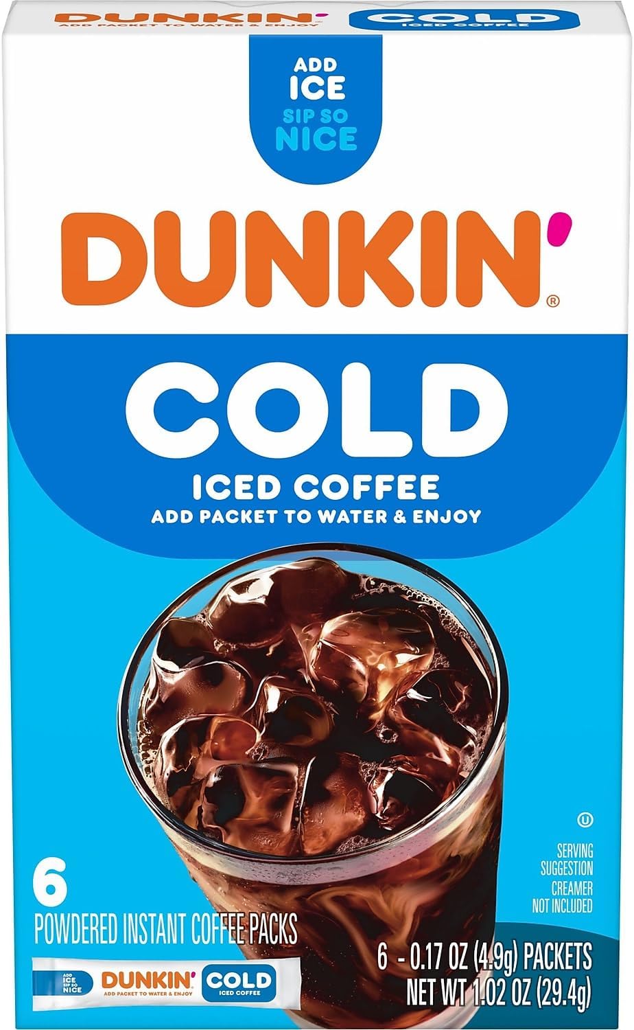 Dunkin' Cold Coffee Packet, 1.02 oz., 6/Box (8133401632)