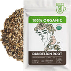 Dandelion Root Organic - Dandelion Tea - Diente de Leon Organico – Natural Cleansing, Gut Flora, Digestion, Liver, Skin – 4 oz