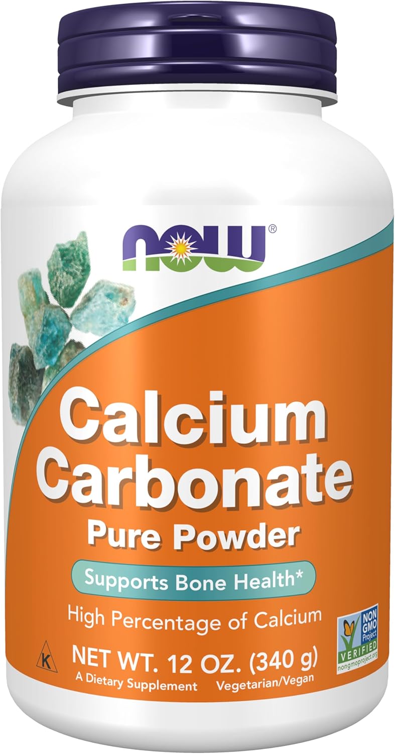 NOW Foods Supplements, Calcium Carbonate Powder, High Percentage of Calcium, Supports Bone Health*, 12-Ounce