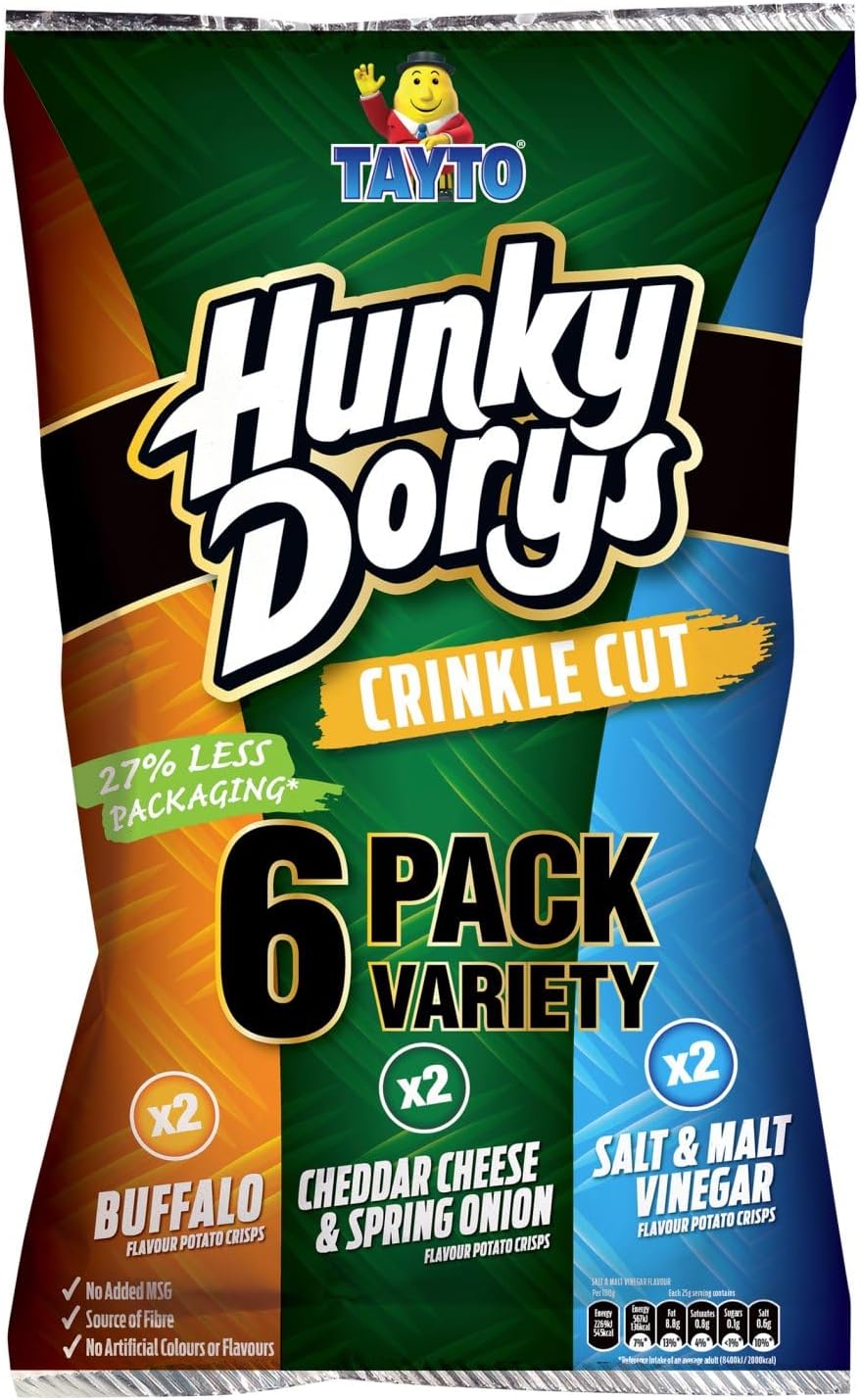 HUNKY DORY Crisps from Ireland - VARIETY 6 PACK