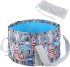 Foldable Bucket for Soaking Feet, Portable Foot Bath Tub Spa Basin Grey Footbath Bucket for Travel Home Pedicure Outdoor