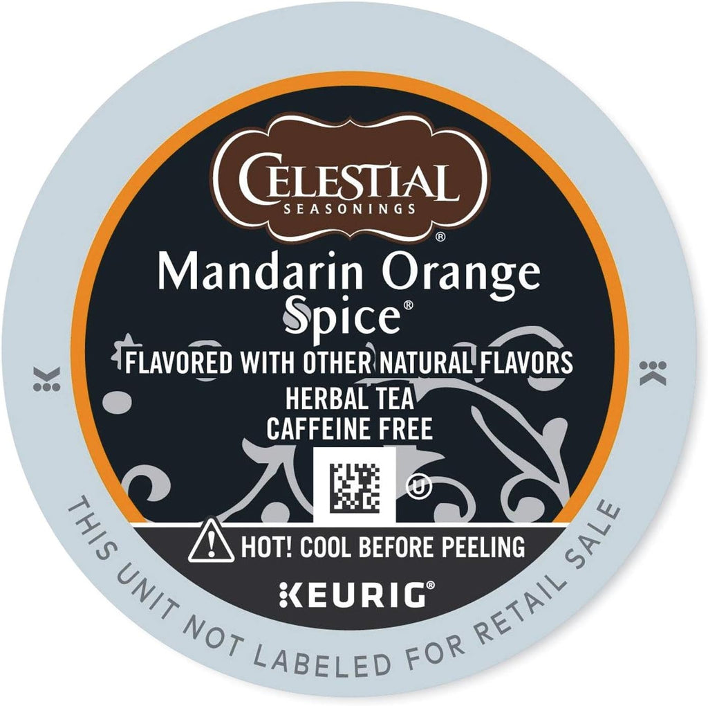 Celestial Seasonings Mandarin Orange Spice Herbal Tea, K-Cup Portion Pack for Keurig K-Cup Brewers, 24-Count