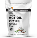 It's Just! MCT Oil Powder With Prebiotic Fiber - Keto, Non-GMO, C8 C10, Coffee Creamer - 24 oz