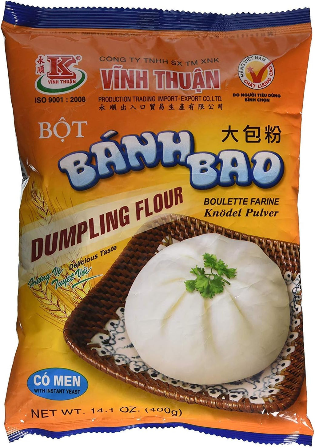 Vinh Thuan — Dumpling Flour — Banh Bao, 1 Bag (14.1 oz)