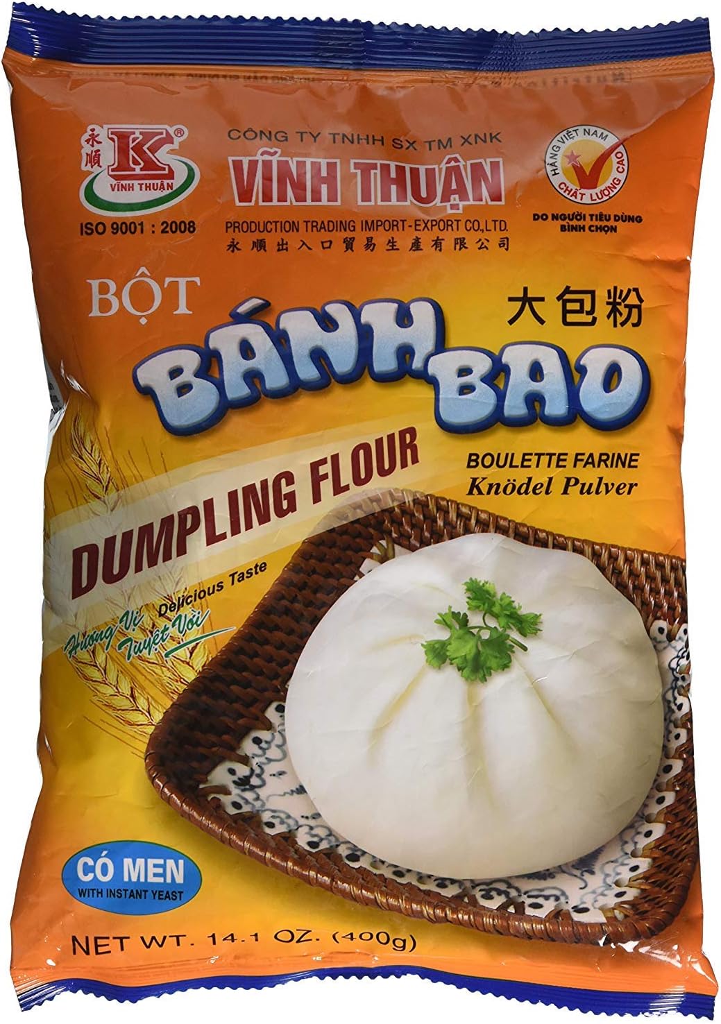 Vinh Thuan — Dumpling Flour — Banh Bao, 1 Bag (14.1 oz)