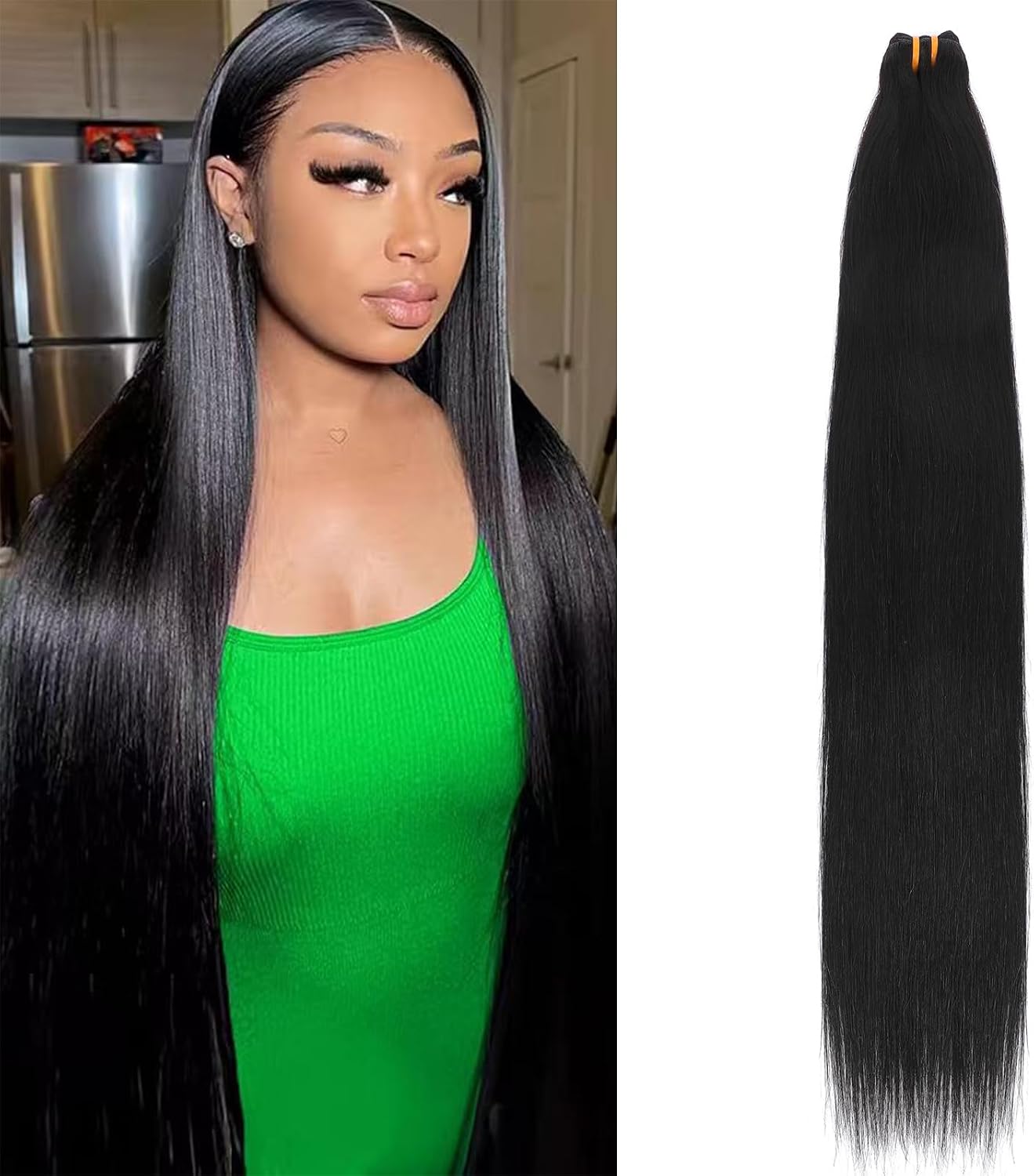 16A Raw Straight Bundles Human Hair 1 Bundle,24 Inch,Triple Lifespan,Burmese Virgin Remy Hair Extensions,No Tangle Shedding
