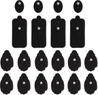 TENS Unit Electrode Pads 20 Pack - SM Electrodes, 3.5mm Snap-On EMS Replacement Pads for Electrotherapy Reusable Over 50 Times, Compatible with AVCOO、MEDVICE and Belifu TENS Machines (Black)
