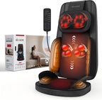 belhope Shiatsu Neck and Back Massager with Heat, 4D Kneading Back Massager for Pain Relief Deep Tissue, Comfortable Back Massage for Chair, Massage Mat for Office Home, Gifts for Mother Men Women