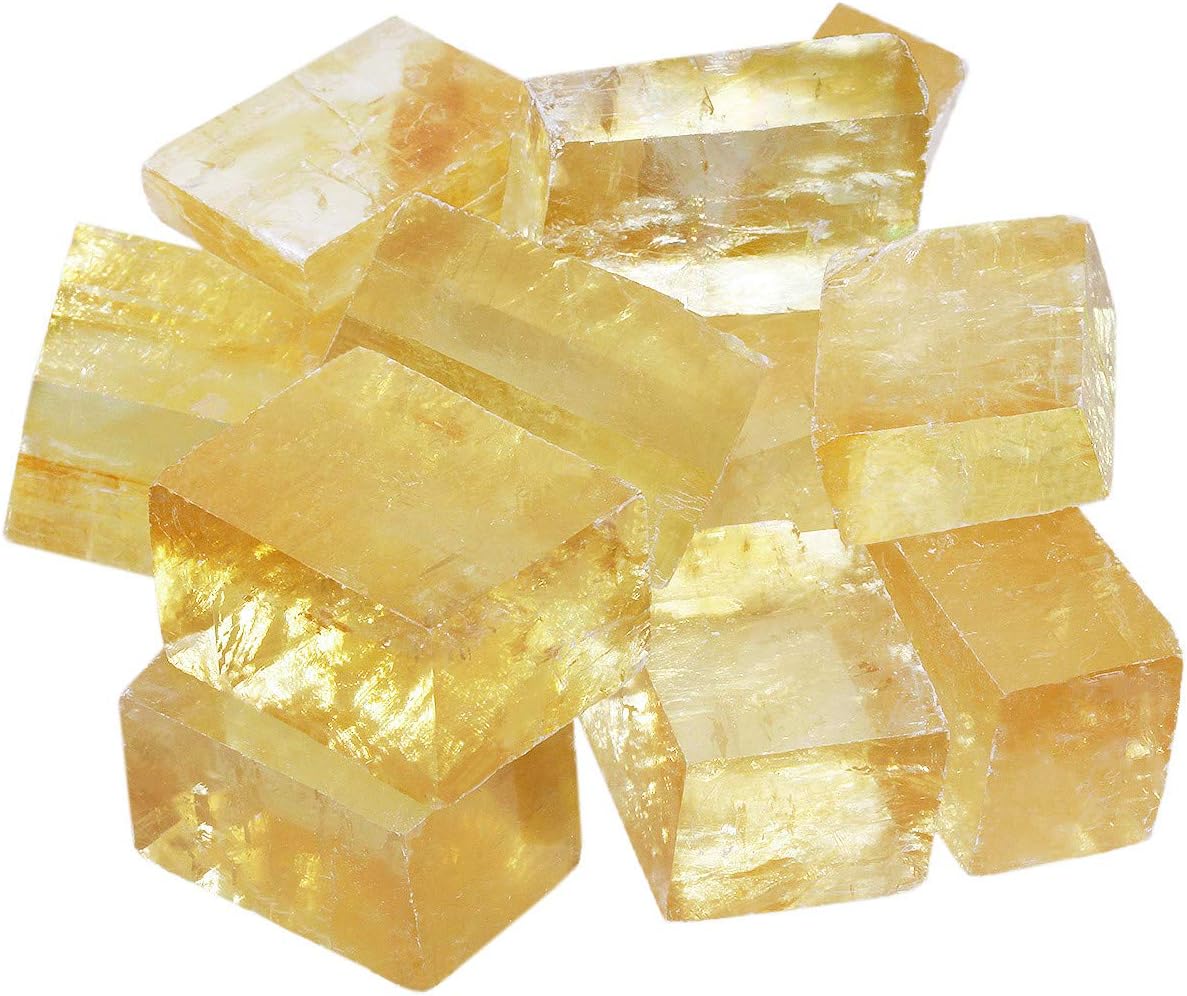 mookaitedecor 1 lb Bulk Natural Calcite Raw Crystals Rough Stones for Tumbling,Cabbing,Polishing,Wire Wrapping,Wicca & Reiki Crystal Healing