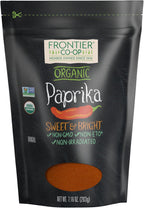 Frontier Co-op Organic Ground Paprika 7.16 oz Stand Up Resealable Bag - Paprika Powder Seasoning - Restaurant Supply