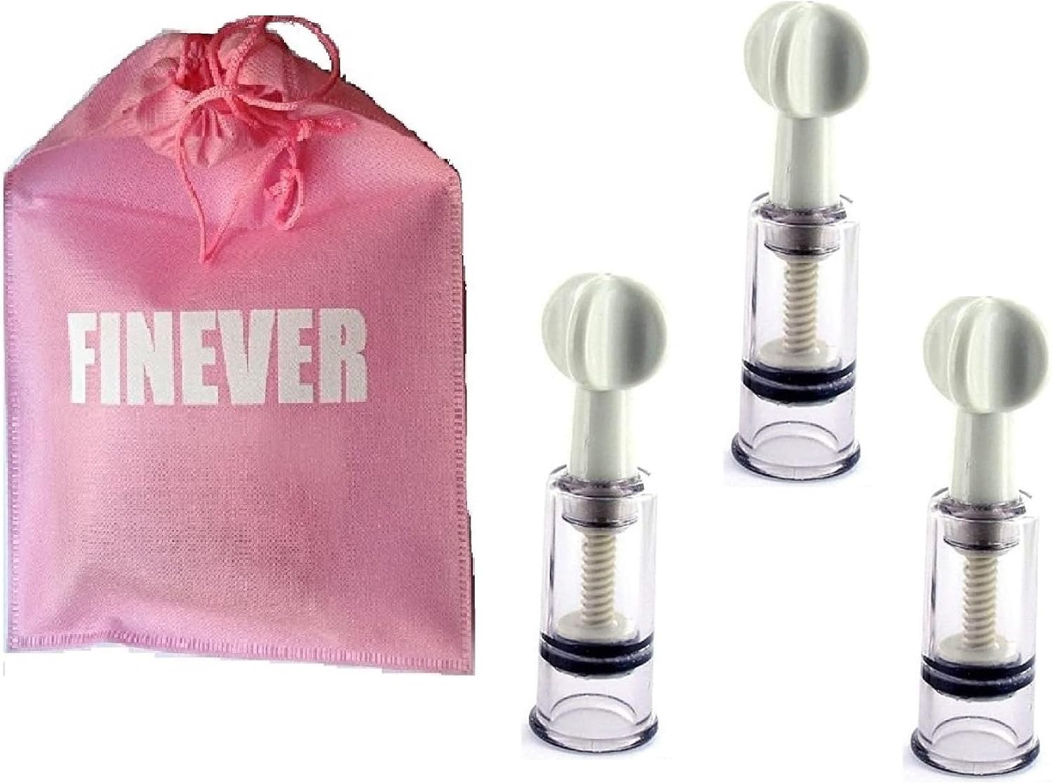 Body Vacuum Suction Cup Breastfeeding Mother and Women for Nipple Flat Shy and Inverted Nipplesuckers Cups (4.1X1.1 Inch, 3, Count)