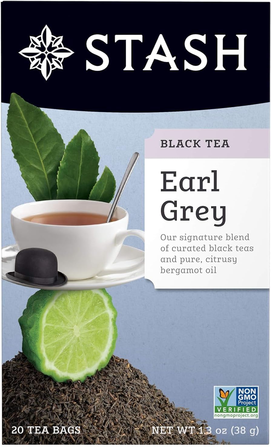 Stash Tea Black Tea, Earl Gray, 20 Tea Bags, 1.3 oz (38 g)