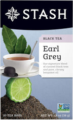 Stash Tea Black Tea, Earl Gray, 20 Tea Bags, 1.3 oz (38 g)