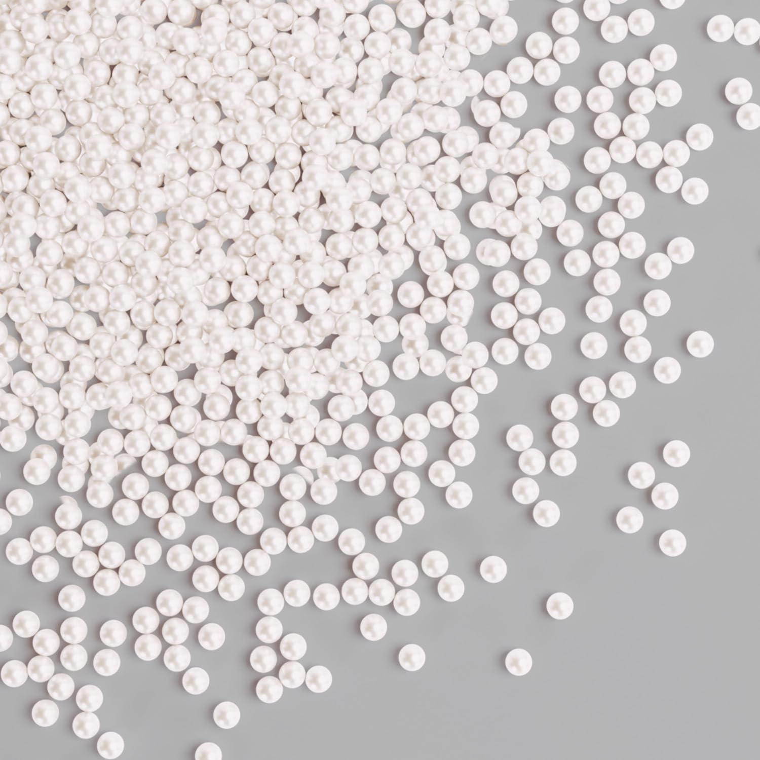 Bayep Edible Pearls for Cake Decorating 4mm White Sprinkles for Cookies, Baking, Ice Cream, Cupcake Topper Pearl Sprinkles Perfect for Wedding Party Valentines Christmas Holiday Supplies 3.52 Ounce