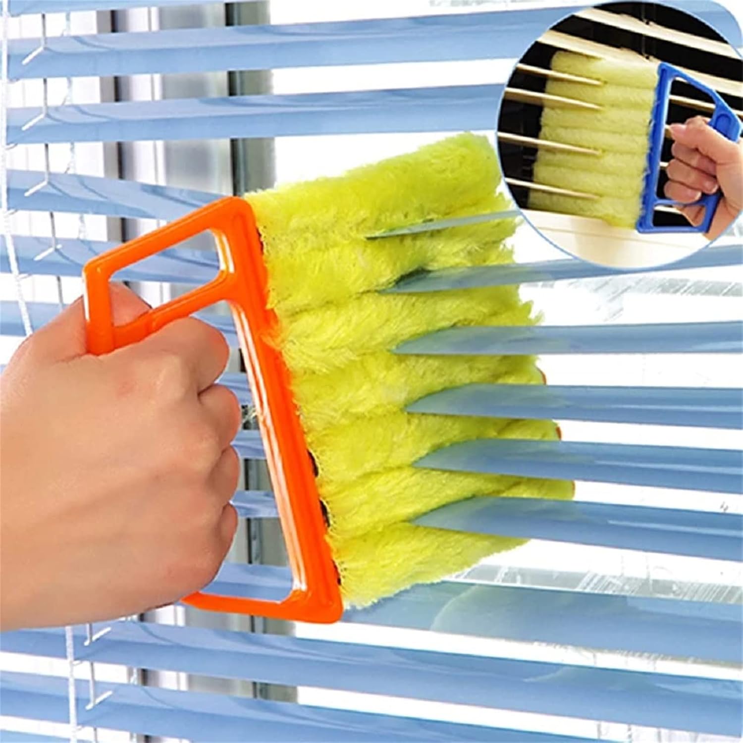 7 Teeth Blind Cleaner Brush - Mini Hand-held Cleaner Brush for Awnings, Siding, Air Conditioner, Car, Fan