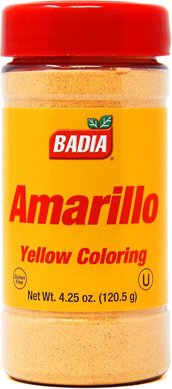 Badia Yellow Coloring, 4.25 oz – Vibrant Food Coloring for Rice, Soups, and Sauces