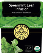 Buddha Teas Organic Spearmint Tea - OU Kosher, USDA Organic, CCOF, 18 Bleach-Free Tea Bags