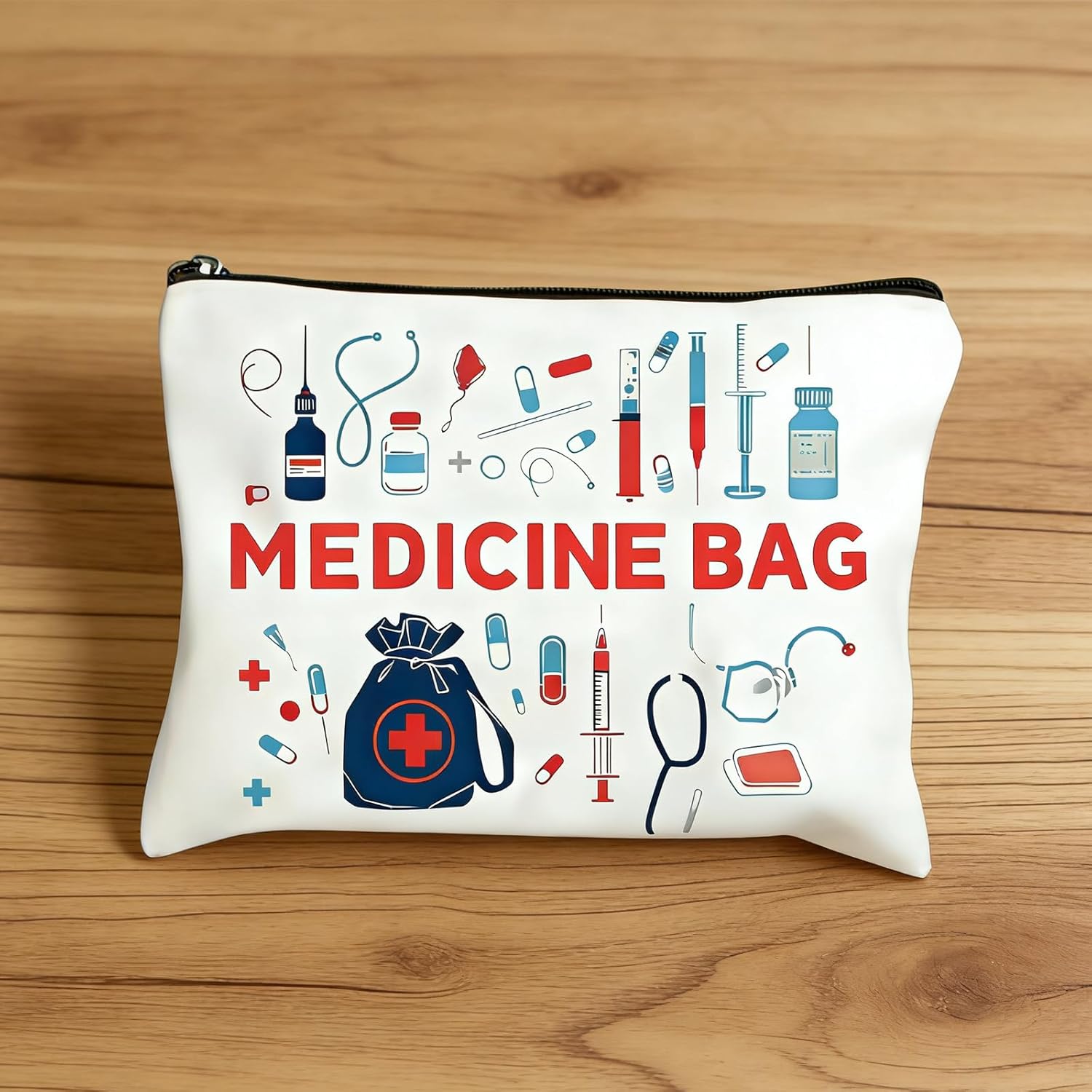 Travel Medicine Organizer Bag with Zipper Makeup Bags for Pill Storage Medical Pouch Medicine Pouch Organizer for Nurse Practitioner Gifts for Women Zipper Pouches for Organizing Cosmetic Travel Bag