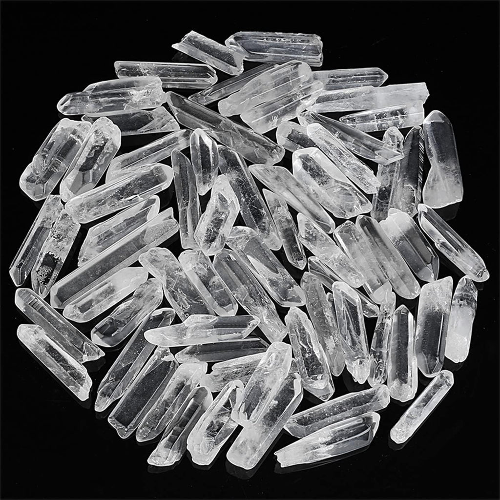 0.45lb Clear Quartz Crystal Points Natural Healing Crystals Tumbled Polished Bulk Stones for Meditation Yoga Chakra Reiki Balancing Crystal Therapy Gemstones Crystals 1.18”-1.96"