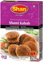Shan Shami Kabab Recipe and Seasoning Mix 1.76 oz (50g) - Spice Powder for Traditional Meat & Lentil Patties - Suitable for Vegetarians - Airtight Bag in a Box