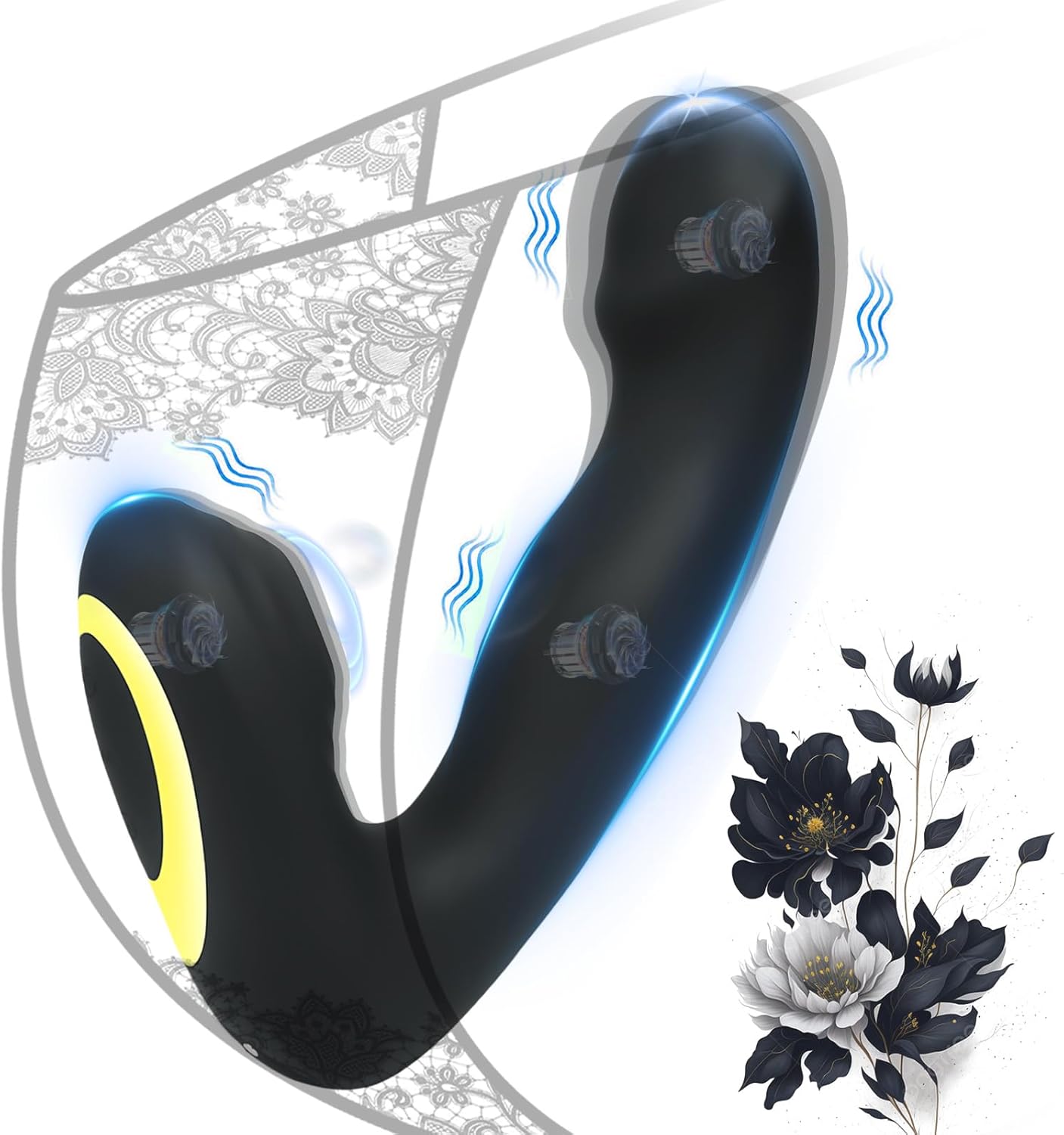 Adult Toys for Women Realistic Silicone Dick with Strong Suction Cup for Hands Free Thrusting Play - Black C42