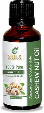 Pure Cashew NUT Oil 100% Natural Undiluted Therapeutic Grade Uncut Cold Pressed Carrier Oils for Skin, Hair and Aromatherapy 1000ML