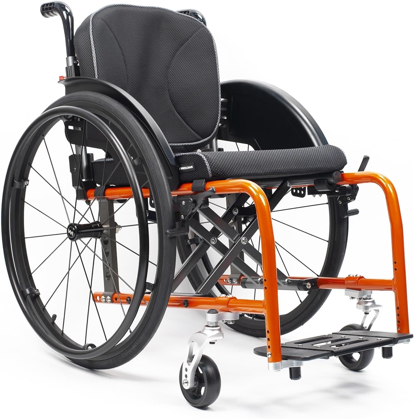 Sports and Leisure Wheelchair, Adult Self-propelled Lightweight Folding Aluminum Alloy Shock-Absorbing Wheelchair,Manual Chair,Quick Release Rear Wheels(B,Seat Width 42cm/16.5in)