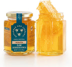 Savannah Bee Company Pure Raw Acacia Honeycomb - All Natural, Unfiltered Honeycomb (12 Ounce Hexjar)