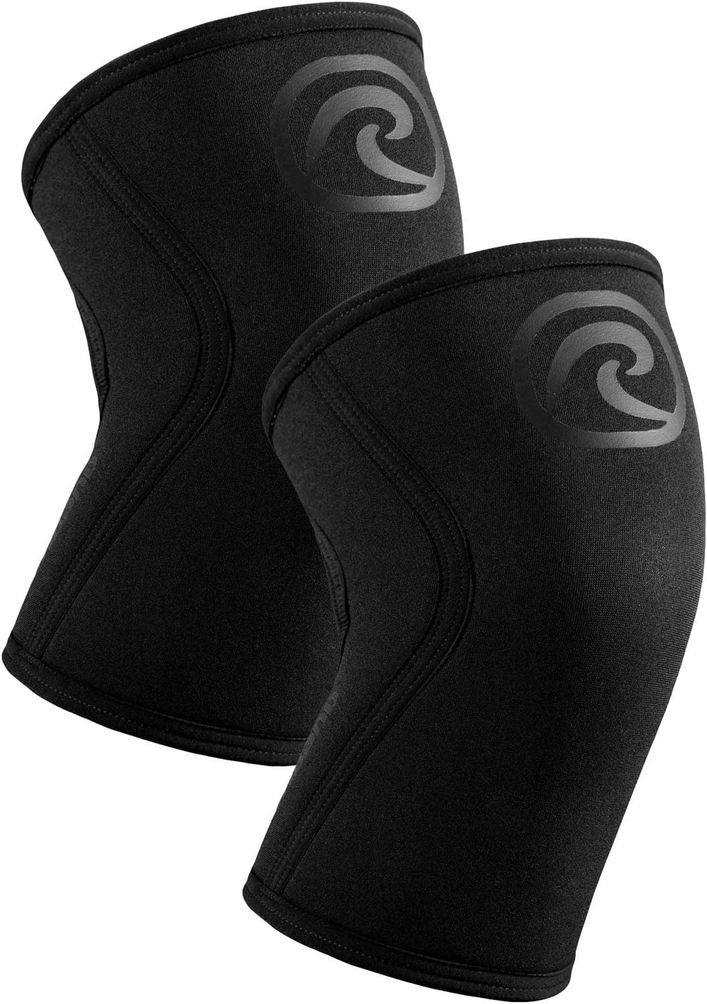 Rehband 5mm Knee Sleeves for Functional Training, Cross-Training & Powerlifting, Weightlifting Knee Support made of Neoprene, Unisex, Colour:Carbon/Black - 1 Pair, Size:Large