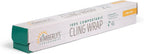 KC’s Compostable Cling Wrap – 99 ft × 12 in Roll, Extra-Thick 10 μm Plant-Based Film – Certified ASTM D6400 & OK Compost HOME – Microwave, Freezer & Refrigerator Safe