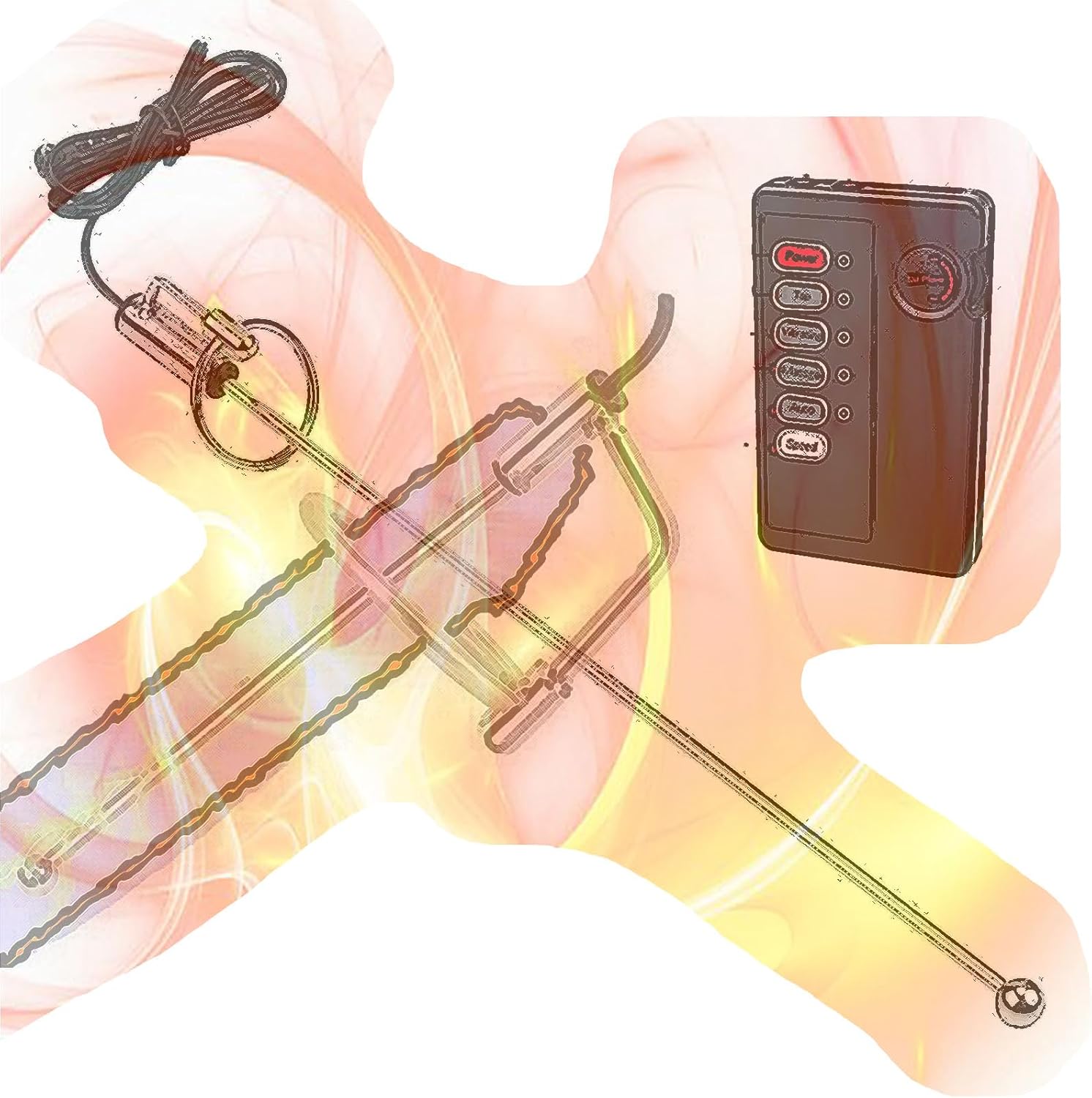Stainless Steel Sounding Rod with Controller, Special Small Rod for Men - HB06 (12mm)