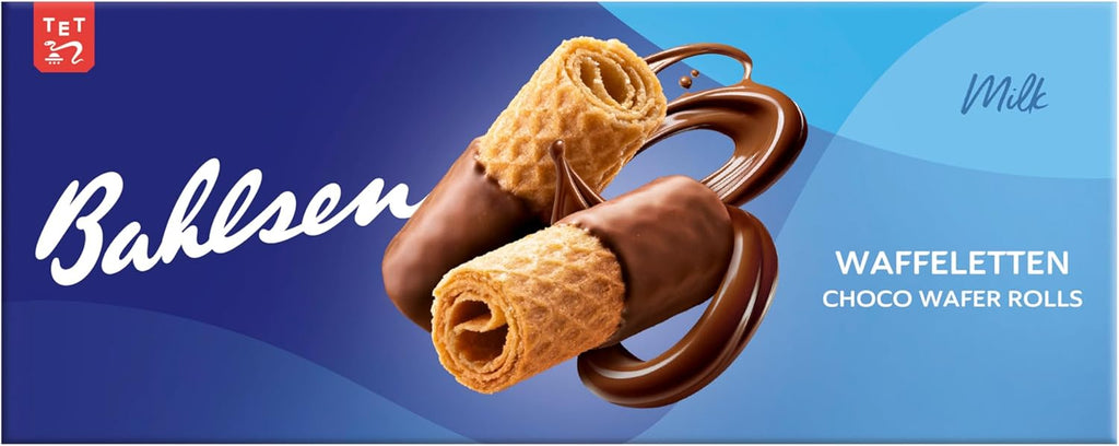 Bahlsen Waffeletten Vollmilch - 1er Pack - Hauchdünnes Waffelgebäck mit Vollmilchschokolade (1 x 100 g)