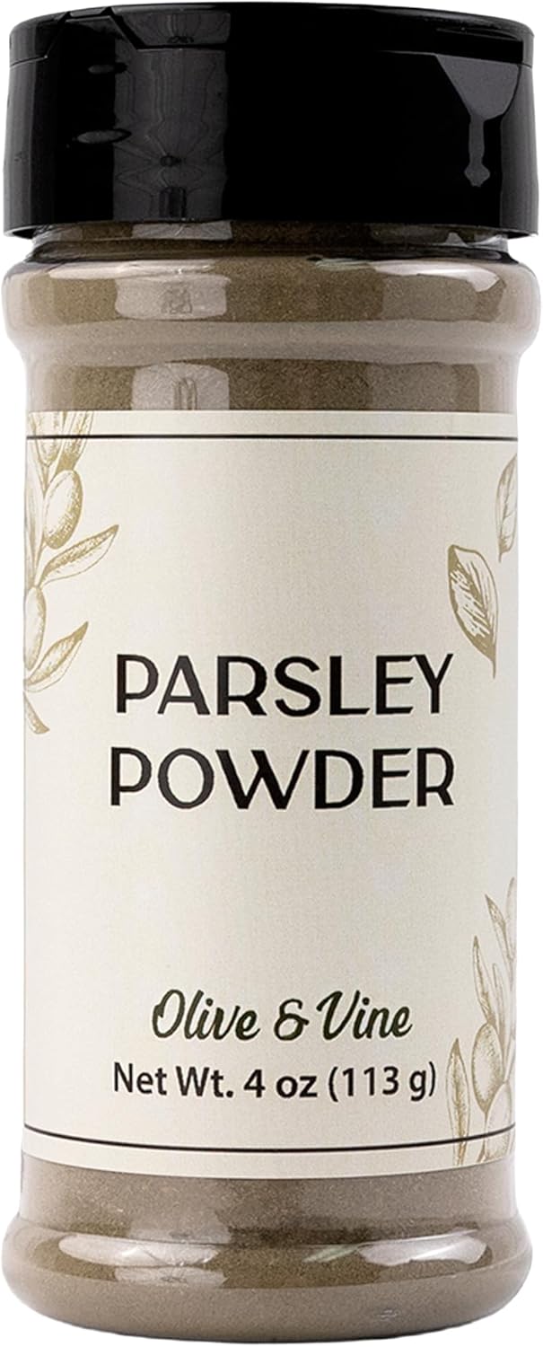 Olive & Vine Parsley Powder, Mild Flavor, For Seasoning & Sauces, Rich Tradition, Authentic Taste, For Global Recipes (4 Ounce)