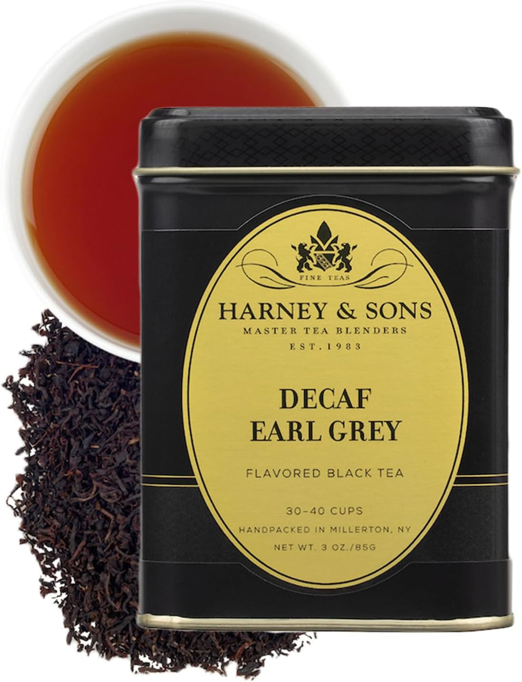 Harney & Sons Decaffeinated Earl Grey Tea, Loose Leaf 3 ounce tin