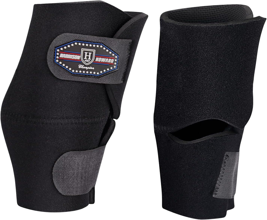 Harrison Howard Equine Knee Boot Superb Protection Non-Slip Interior Surface Cut-Out Opening for Horse