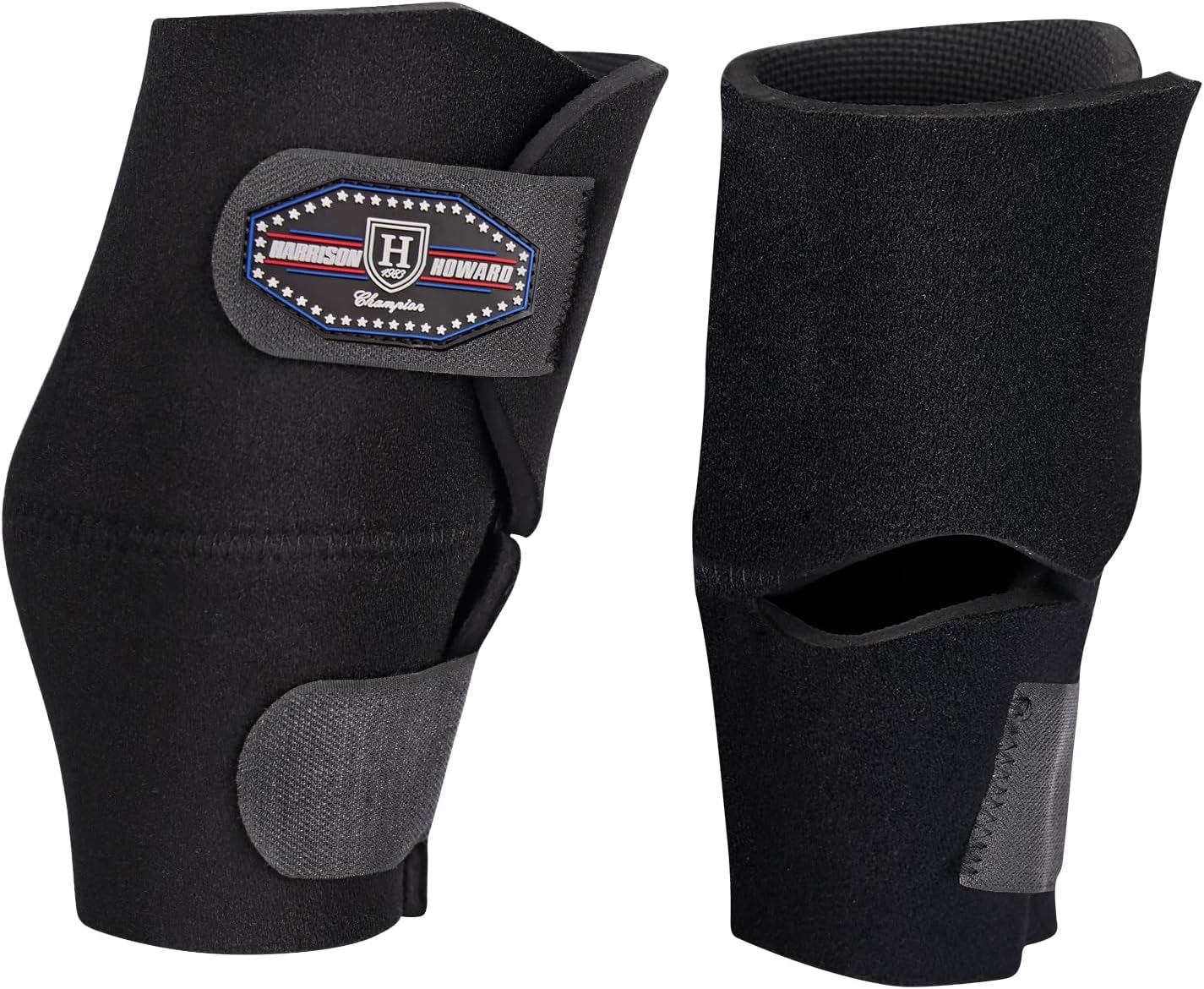 Harrison Howard Equine Knee Boot Superb Protection Non-Slip Interior Surface Cut-Out Opening for Horse
