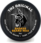 Badass Beard Care Beard Wax For Men - The Original, 2 oz - Softens Beard Hair, Leaves Your Beard Looking and Feeling More Dense