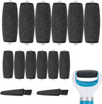 12 Extra Coarse Replacement Rollers for Amope Pedi Perfect Electric Foot File, Roller Head Refills for Amope Pedi Refills,with Diamond Crystals,Remove Callous,Dead Skin