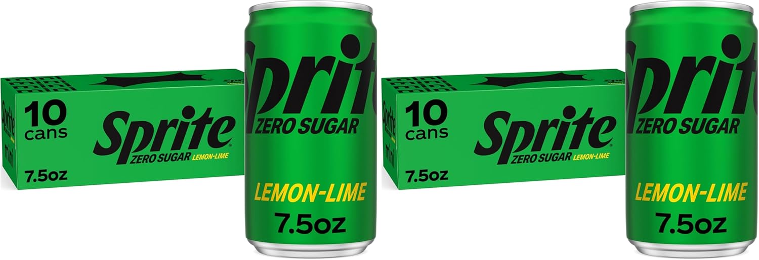 Sprite Lemon Lime Zero Sugar Soda | Diet | 7.5 fl oz | 20 Pack | Soft Drink