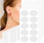 500PCS Ear Lobe Support Patches for Earrings, Clear Earring Stickers for Heavy Earrings (0.59 x 0.49inch) & Earring Covers for Sports, Ear Tape Lobe Support Patches for Long Time