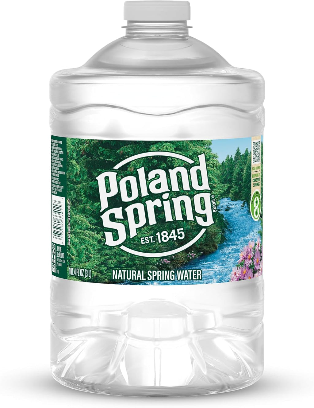 Poland Spring Maine Spring Water Bottles, 3L Jug – Still Bottled Water with Naturally Occurring Minerals for Taste