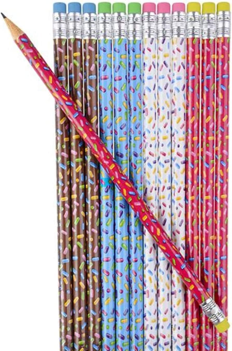 Donut Cupcake Sprinkle Pencils | 48 Pc | Sweet Treats Party Favors Candy Land