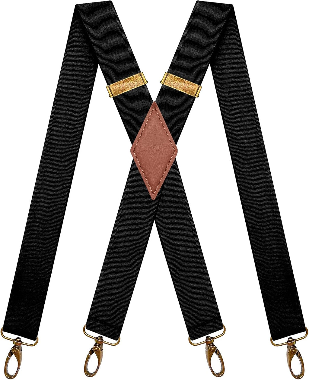 MENDENG Suspenders for Men Heavy Duty Swivel Hooks Retro X-Back Adjustable Brace