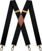MENDENG Suspenders for Men Heavy Duty Swivel Hooks Retro X-Back Adjustable Brace