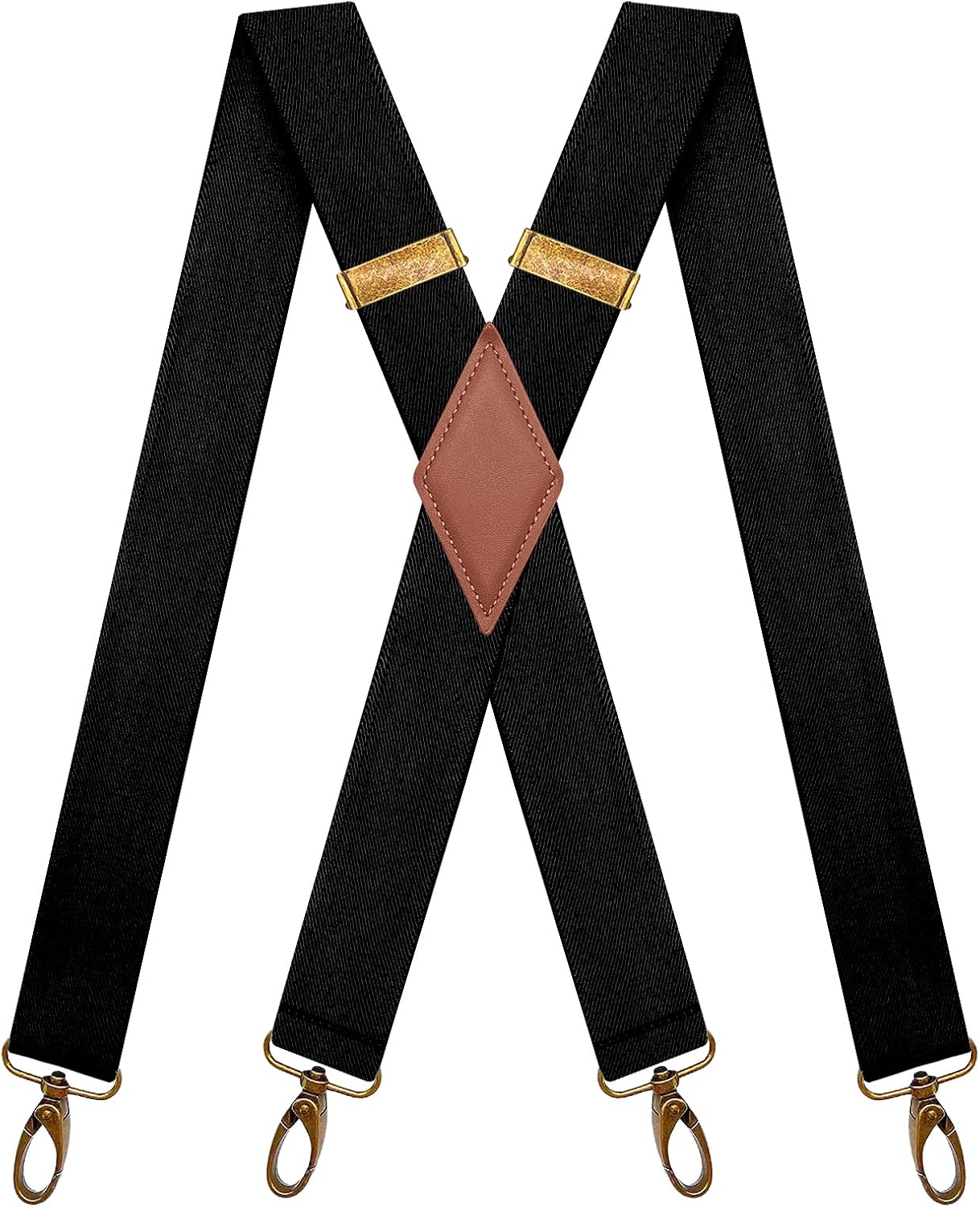 MENDENG Suspenders for Men Heavy Duty Swivel Hooks Retro X-Back Adjustable Brace