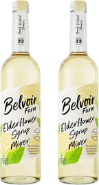 Belvoir Fruit Farms Elderflower Syrup Mixer (500ml) | Pack of 2 | Natural Elderflower Drink Mix | Ideal for Cocktails and Refreshing Beverages | No Preservatives | Made with Fresh Elderflowers